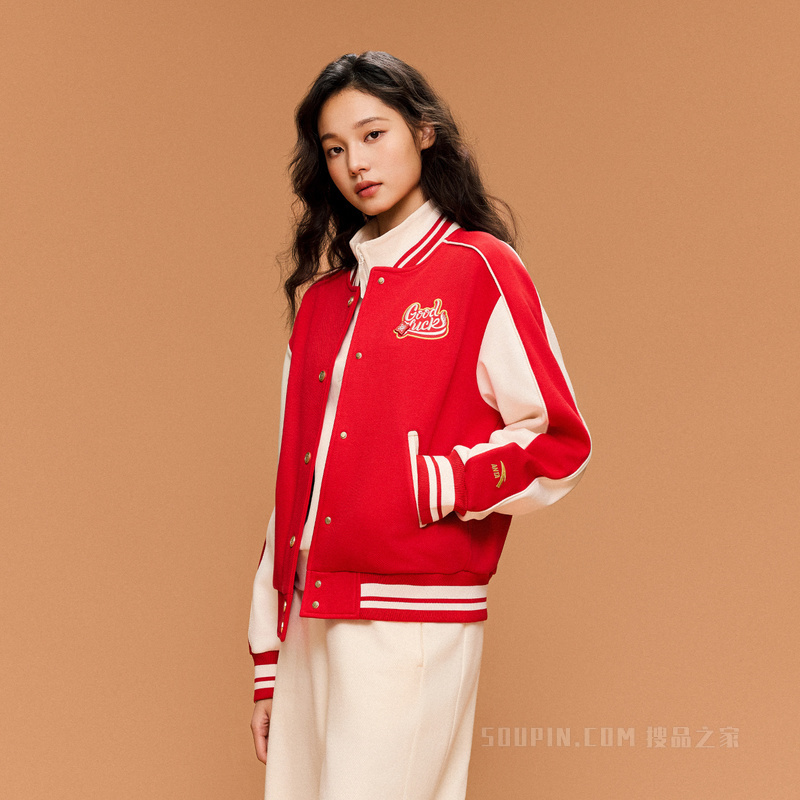 【关晓彤同款】安踏好事发生女子密暖绒针织运动外套