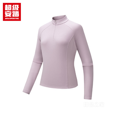 超级安踏训练女子轻暖绒长袖针织衫