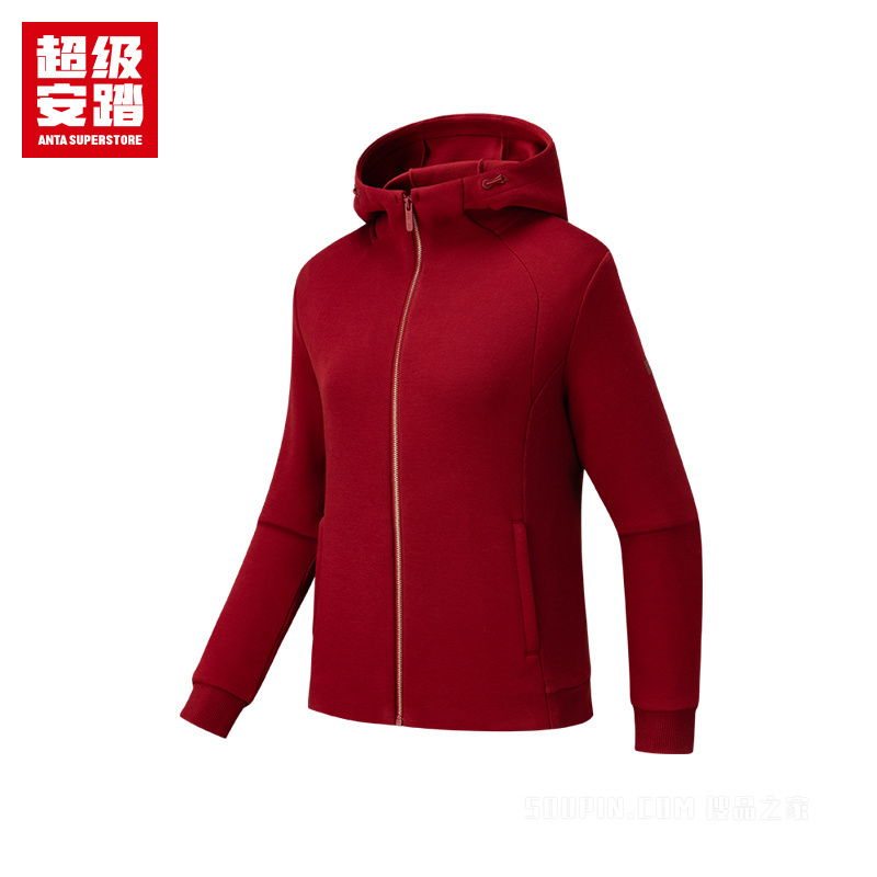 超级安踏训练女子针织运动外套