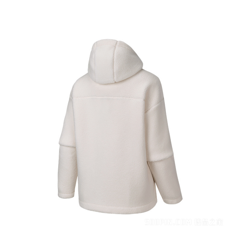 安踏户外露营羊暖绒女子加绒运动外套