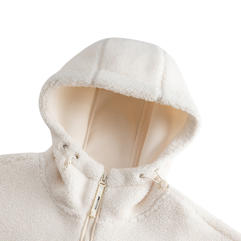 安踏户外露营羊暖绒女子加绒运动外套