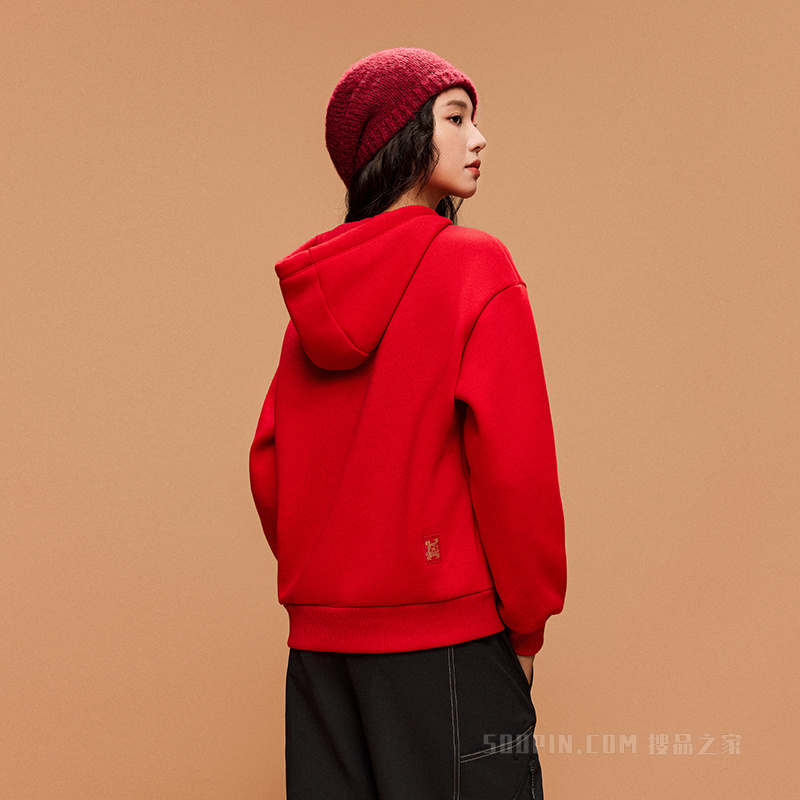 安踏好事发生女子连帽卫衣