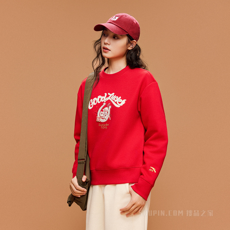 安踏好事发生女子动型科技套头卫衣