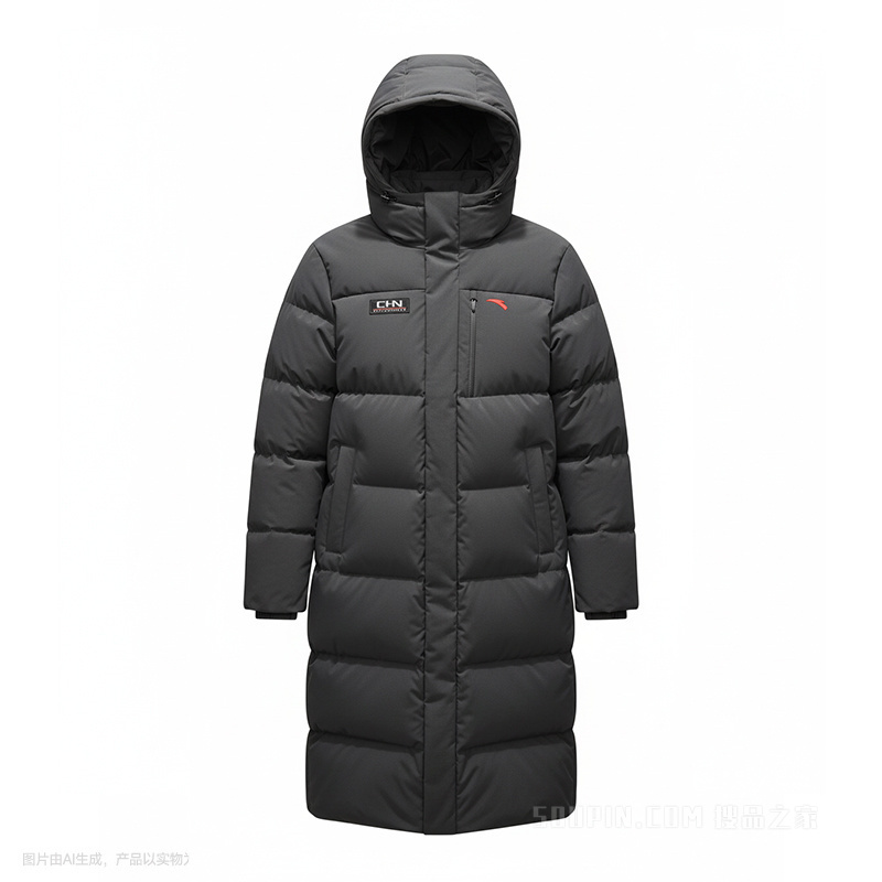 安踏「六度芯羽绒服」综训系列ANTACHN防泼水防风女子长款安踏大白羽绒