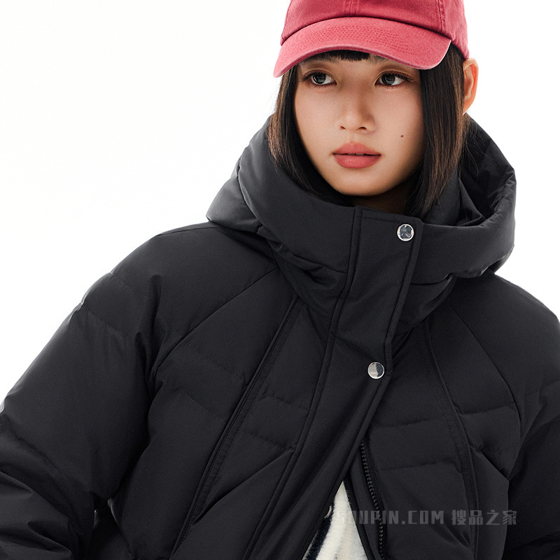 安踏「六度芯羽绒服」训练防泼水防风女子长款超模羽绒