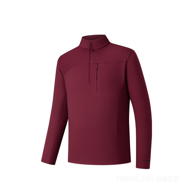 安踏冠军徒步男子抗菌长袖针织衫