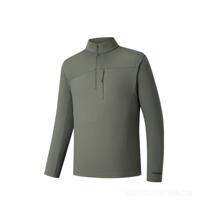 安踏冠军徒步男子抗菌长袖针织衫