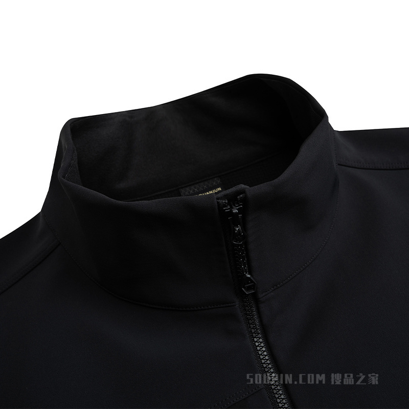 安踏冠军徒步男子密暖绒防风透湿加厚梭织外套