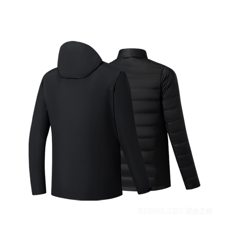 安踏冠军徒步男子无氟防泼水冲锋衣两件套