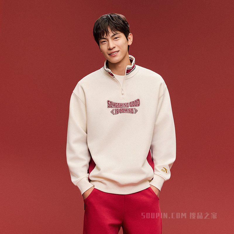 安踏好事发生男子动型科技套头卫衣