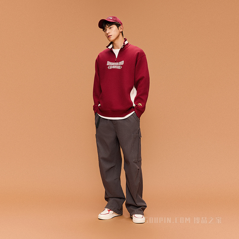 安踏好事发生男子动型科技套头卫衣