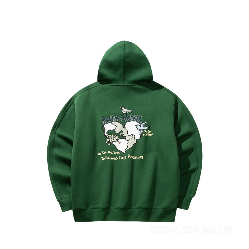 安踏生活系列ANTA SKATE男子动型科技连帽卫衣