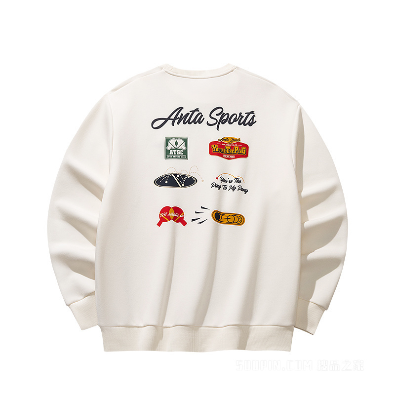 安踏运动复古男子动型科技套头卫衣