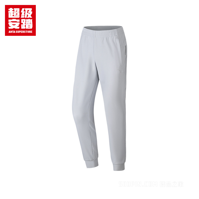 超级安踏训练男子轻暖绒针织运动长裤