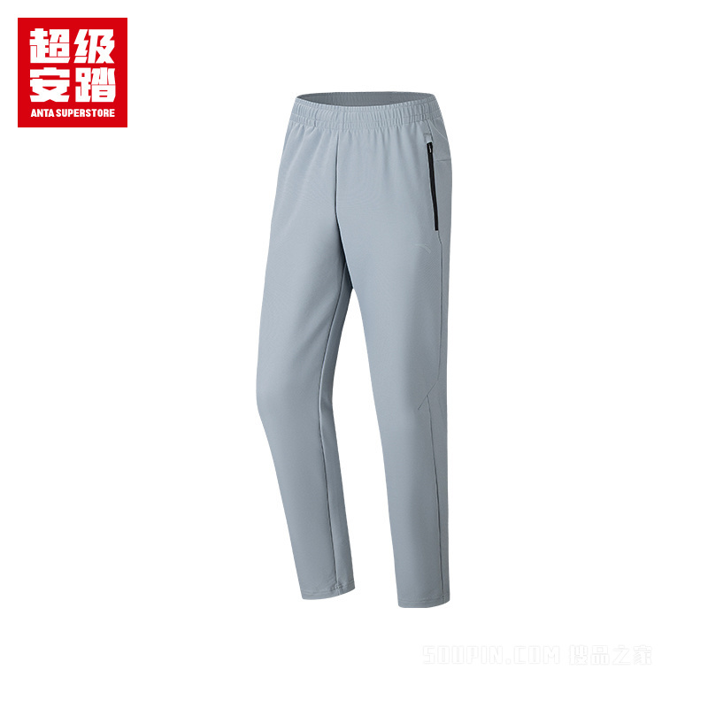 超级安踏训练男子轻暖绒针织运动长裤