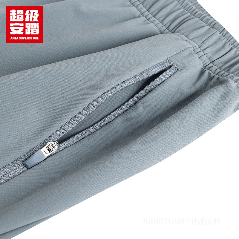 超级安踏训练男子无氟防泼水梭织运动长裤