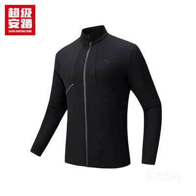 超级安踏训练男子轻暖绒针织运动外套