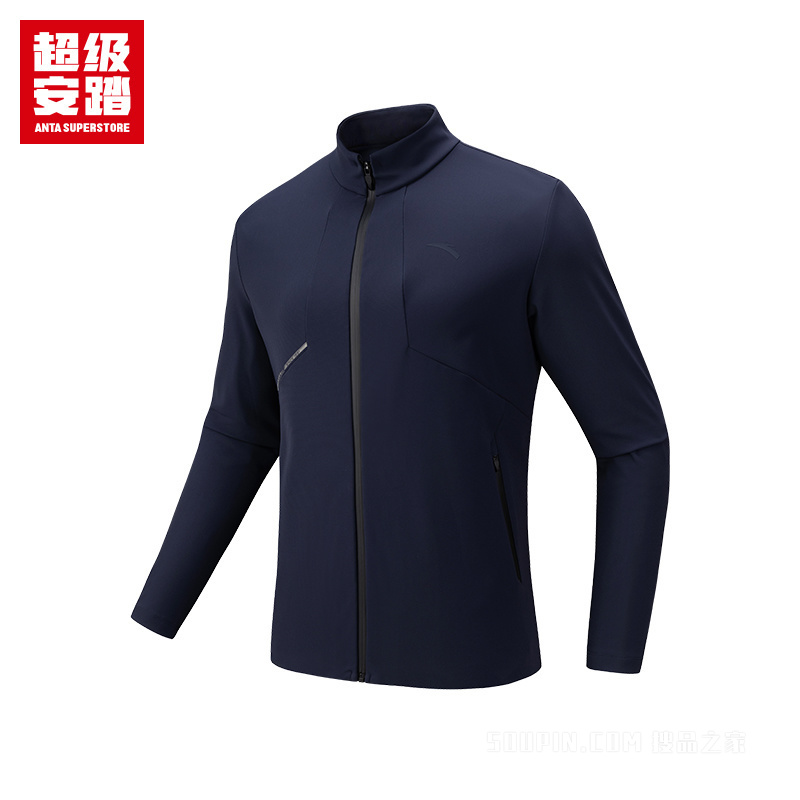 超级安踏训练男子轻暖绒针织运动外套