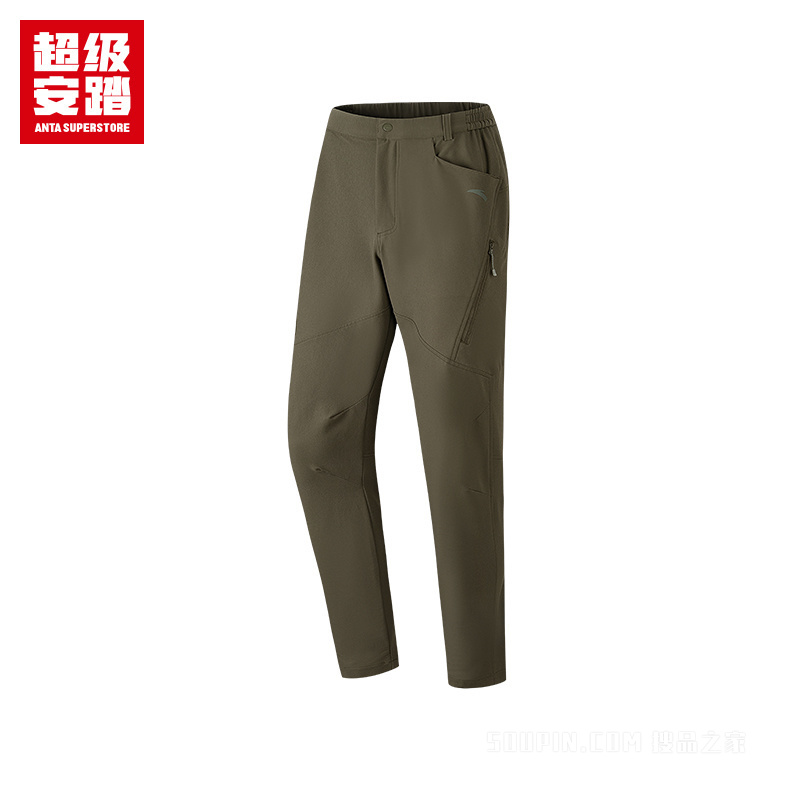 超级安踏徒步男子无氟防泼水梭织运动长裤