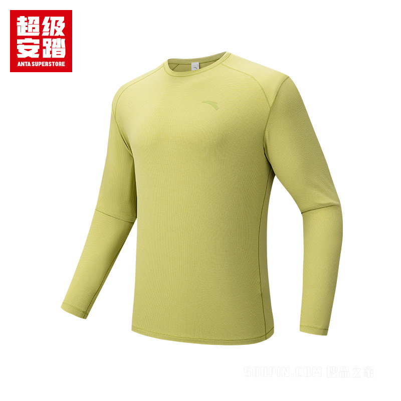 超级安踏徒步男子吸湿速干长袖针织衫
