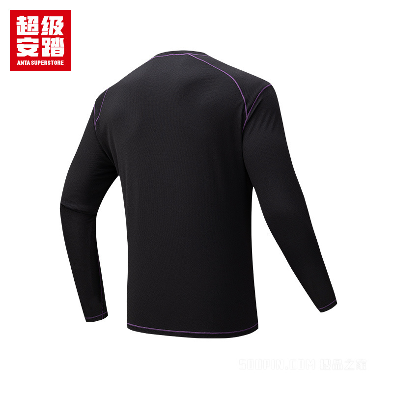 超级安踏徒步男子吸湿速干长袖针织衫