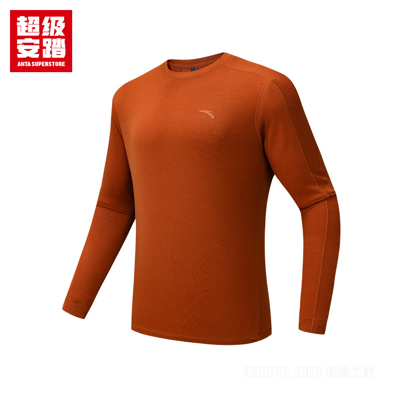 超级安踏徒步男子抗菌长袖针织衫