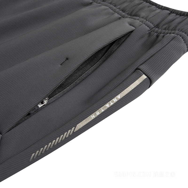 安踏裤吧男子轻暖绒针织运动长裤