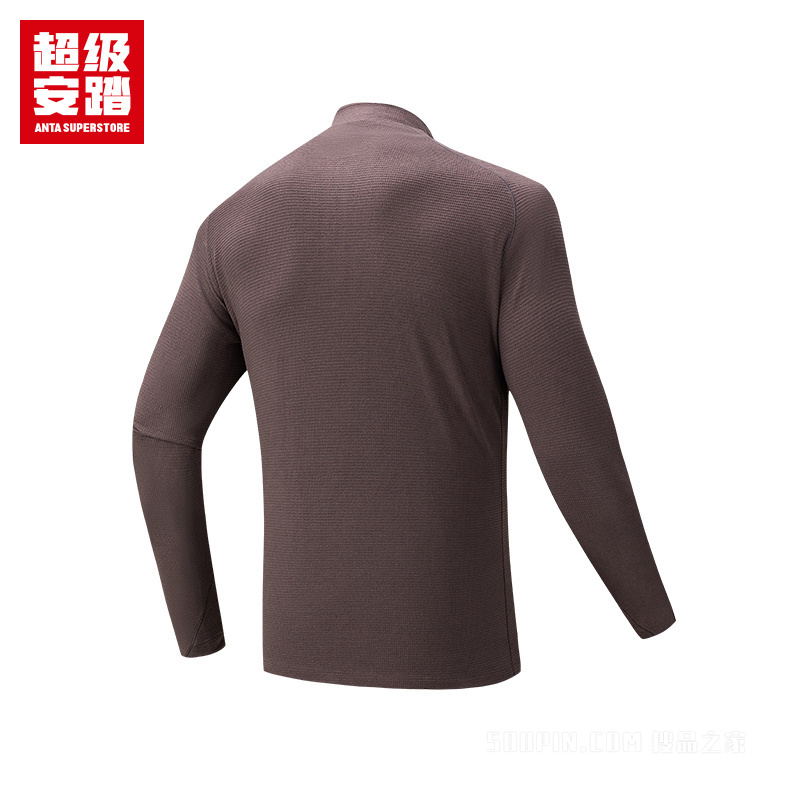 超级安踏徒步男子密暖绒长袖针织衫