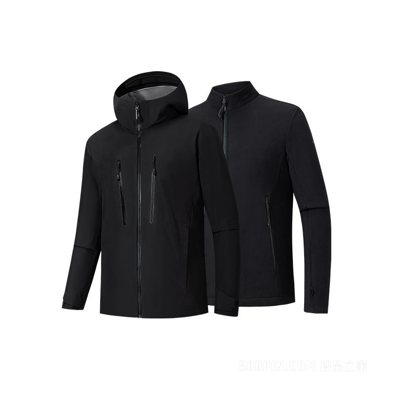 安踏冠军徒步男子防水透湿冲锋衣两件套