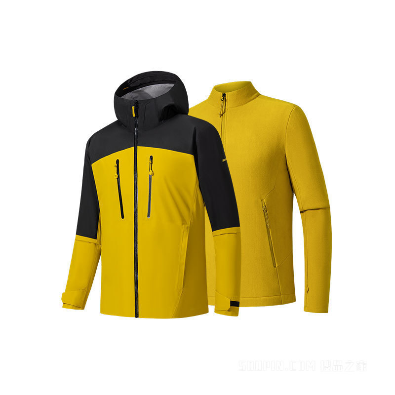 安踏冠军徒步男子防水透湿冲锋衣两件套