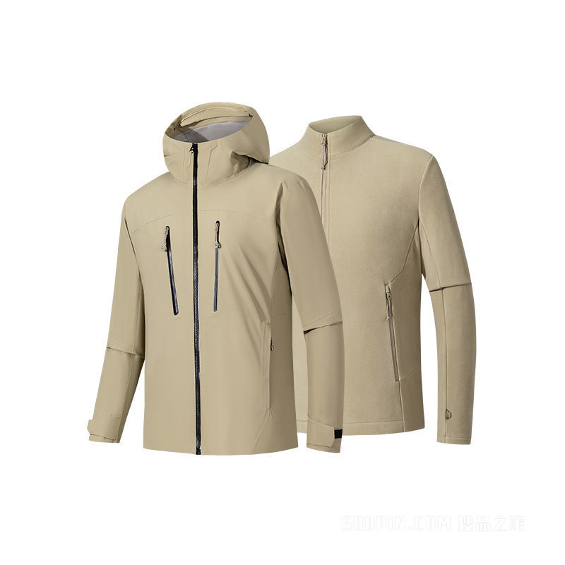 安踏冠军徒步男子防水透湿冲锋衣两件套