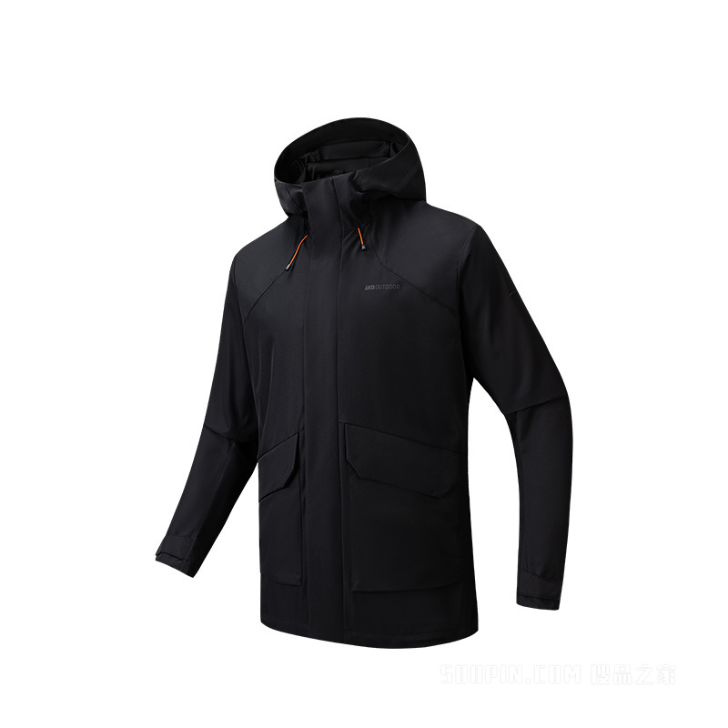安踏户外露营男子防泼水运动外套