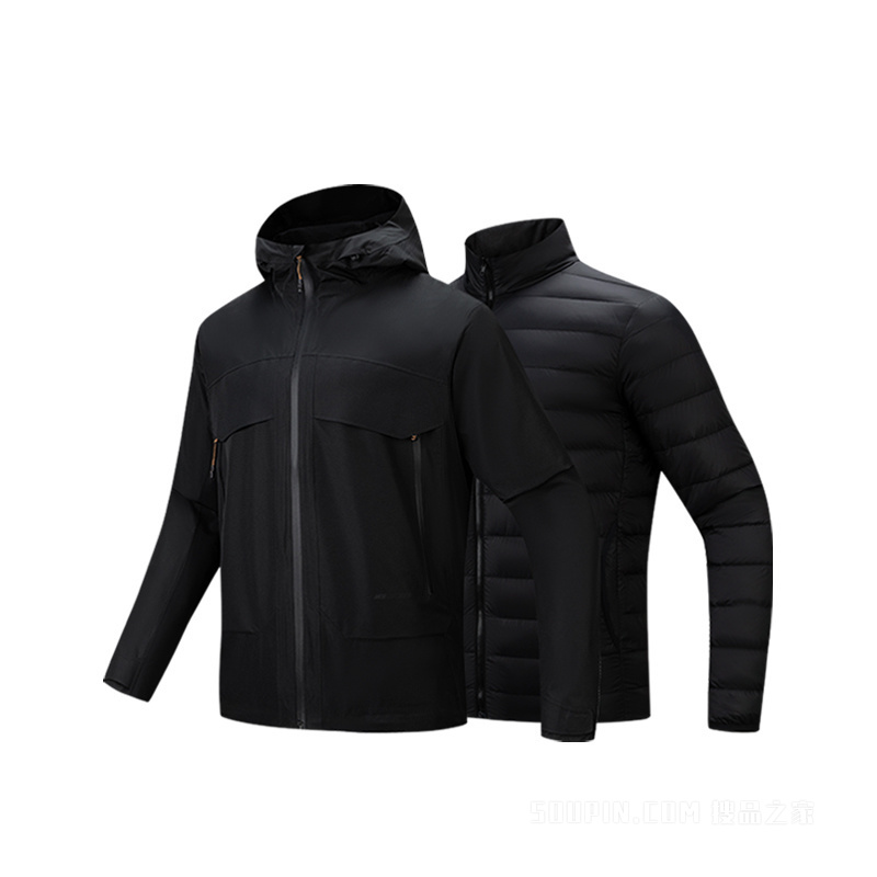 安踏「风暴甲」户外露营男子防泼水两件套