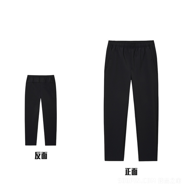 安踏训练男子加绒梭织运动长裤