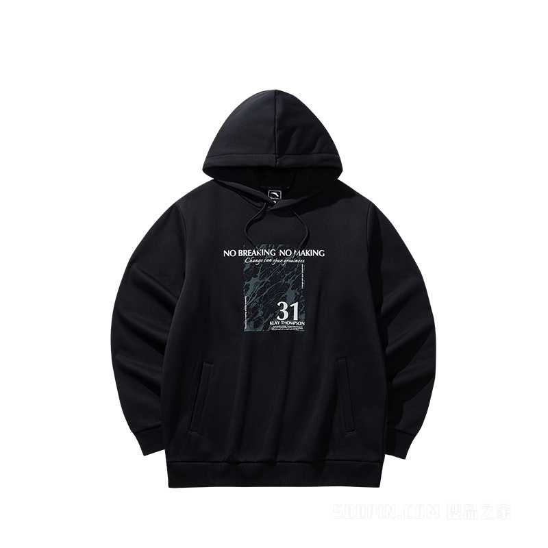 【汤普森同款】安踏KT男子弹力动型科技连帽卫衣