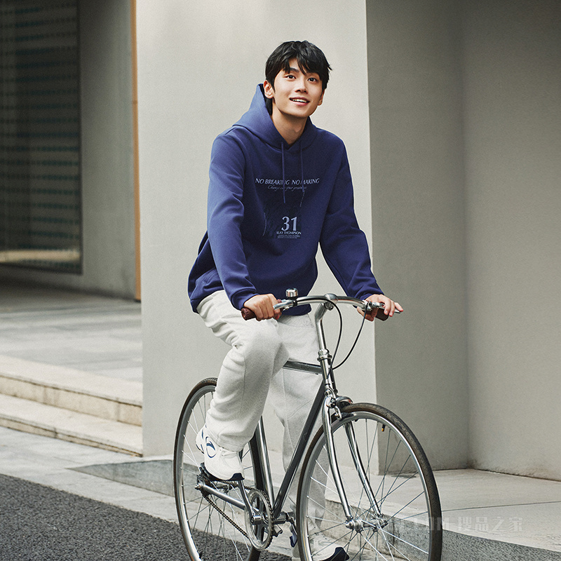 【汤普森同款】安踏KT男子弹力动型科技连帽卫衣