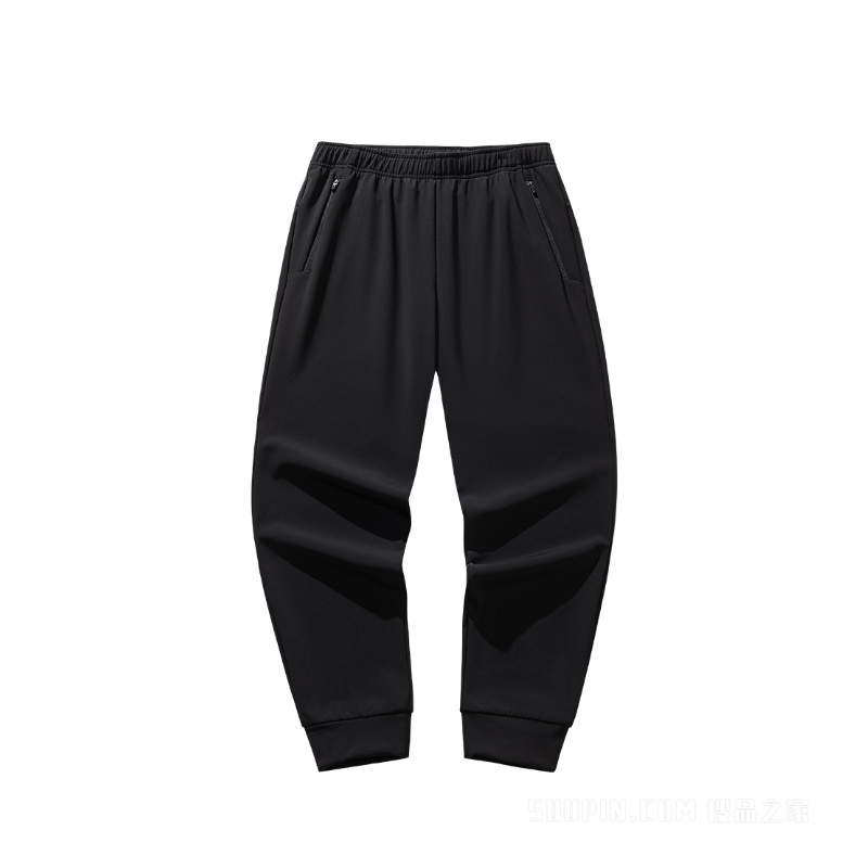 安踏训练男子轻暖绒针织运动长裤