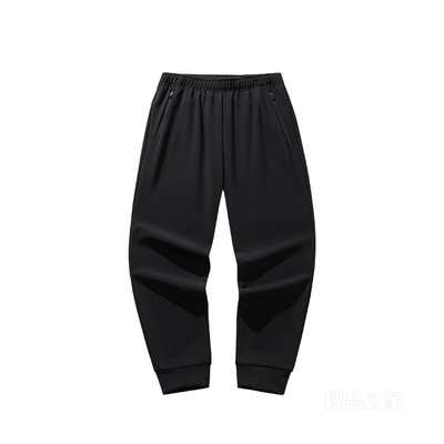 安踏训练男子轻暖绒针织运动长裤