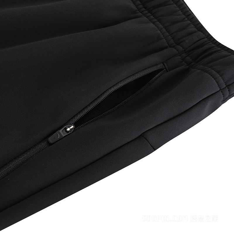 安踏训练男子轻暖绒针织运动长裤