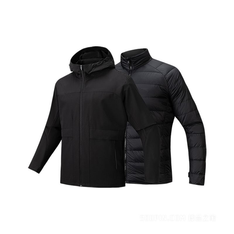 安踏训练男子防泼水两件套