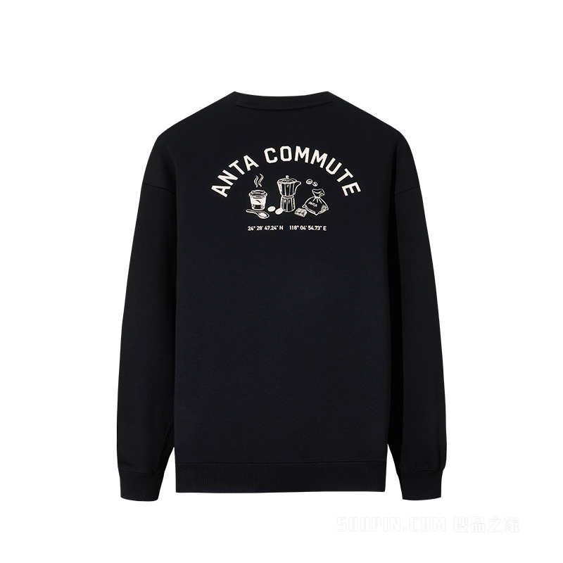 安踏出行男子运动咖套头卫衣