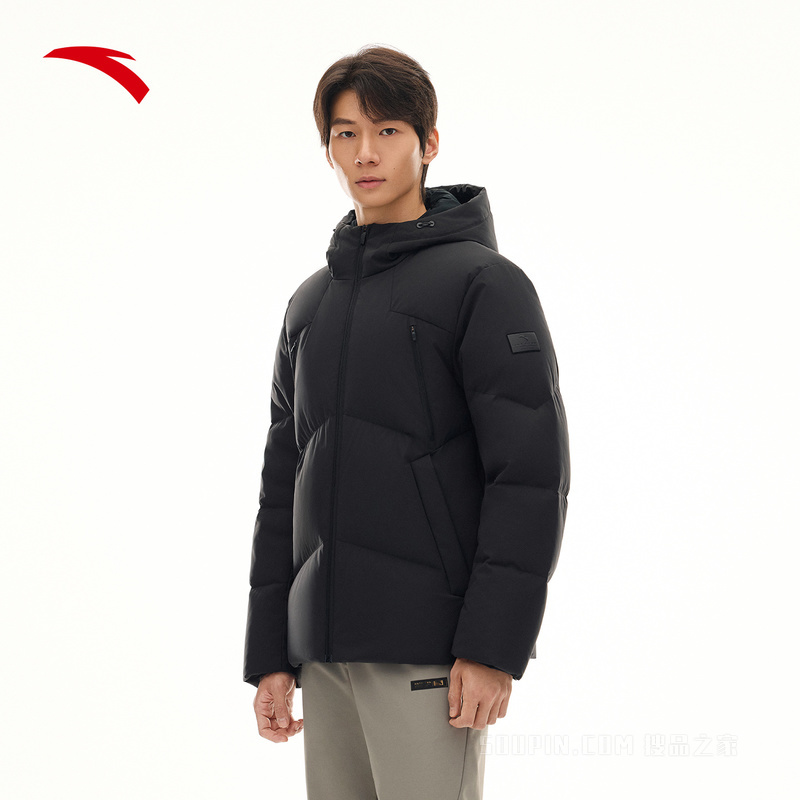 安踏「六度芯羽绒服」训练防泼水男子羽绒服