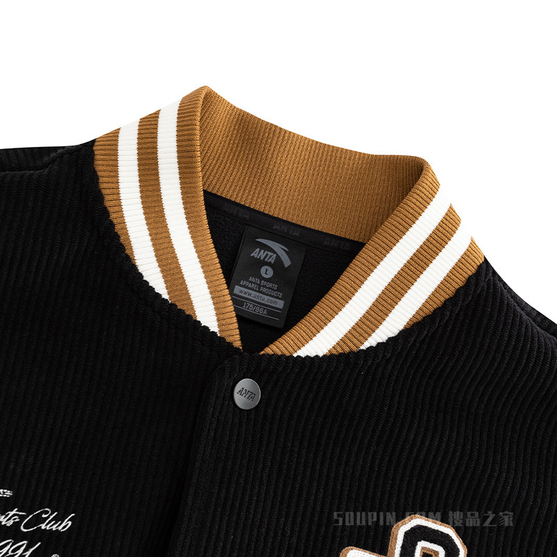 安踏运动复古男子加绒运动外套