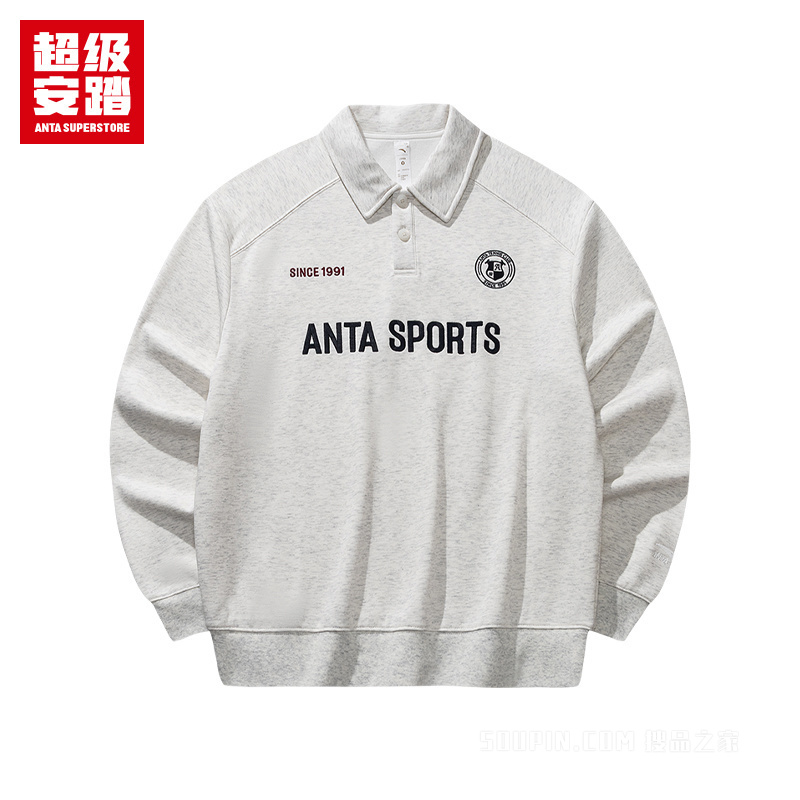 超级安踏运动经典男子密暖绒套头卫衣