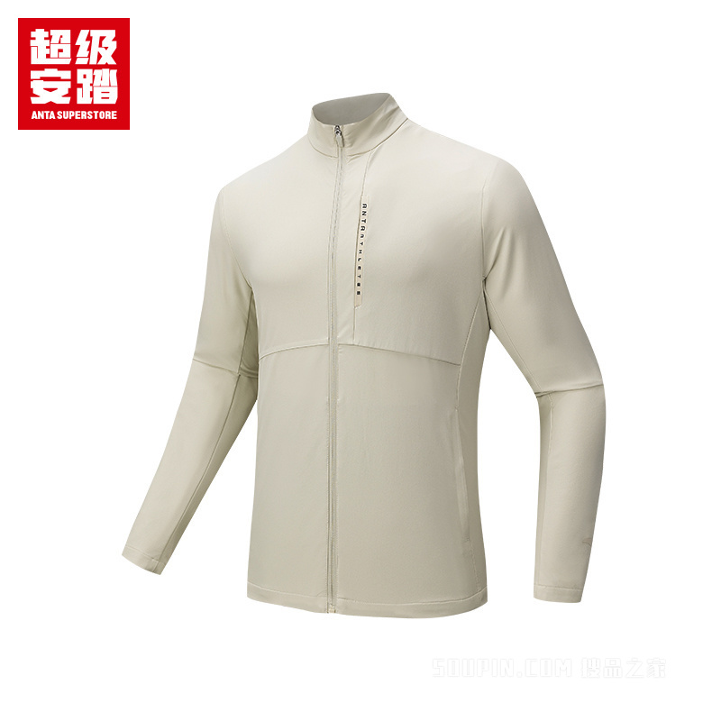超级安踏训练男子无氟防泼水梭织薄外套