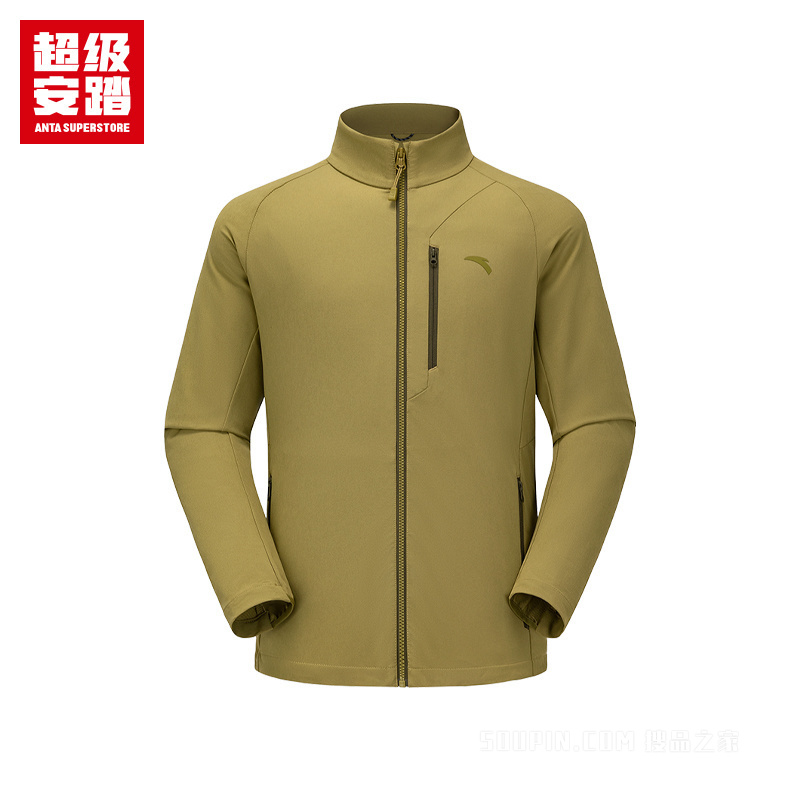 超级安踏徒步男子无氟防泼水梭织厚外套