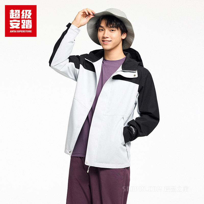 超级安踏青松壳|男子冲锋衣26年无氟防泼水外套上衣