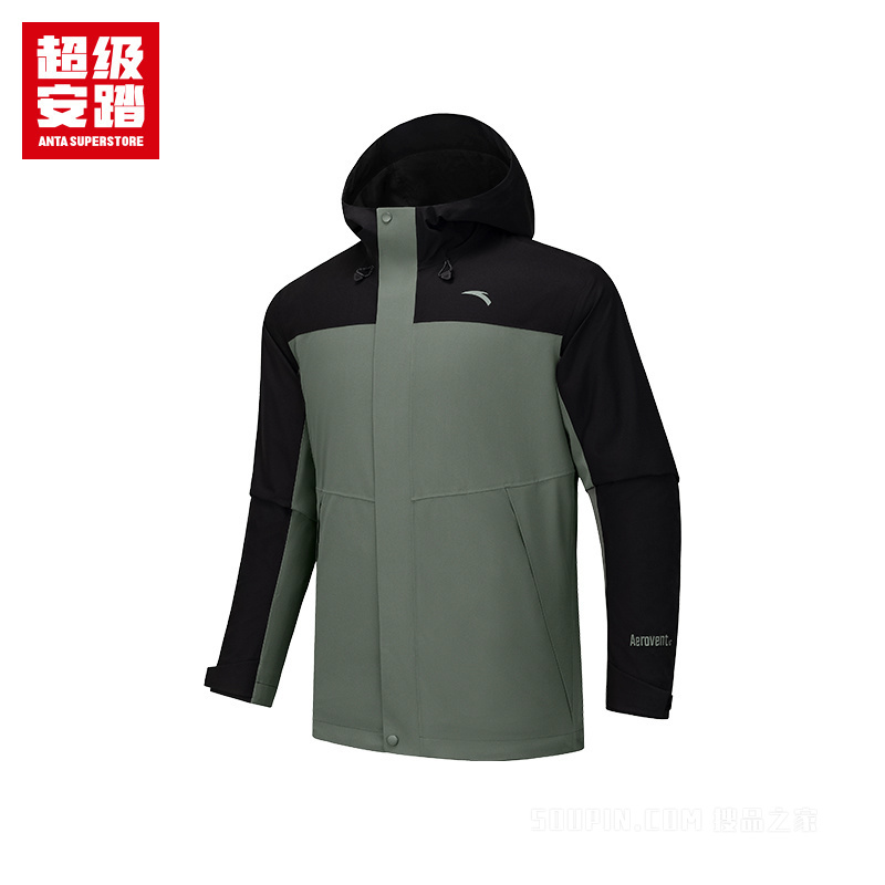 超级安踏青松壳|男子冲锋衣26年无氟防泼水外套上衣