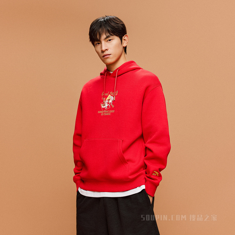 【王一博同款】安踏好事发生男子动型科技连帽卫衣