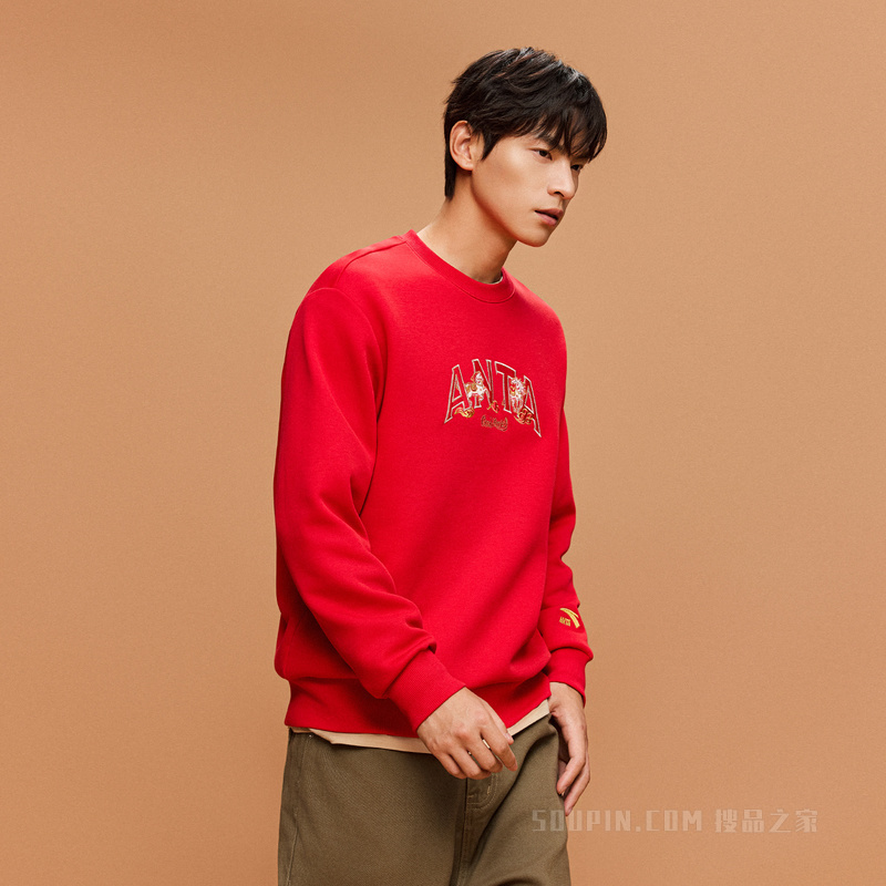 安踏好事发生男子动型科技套头卫衣